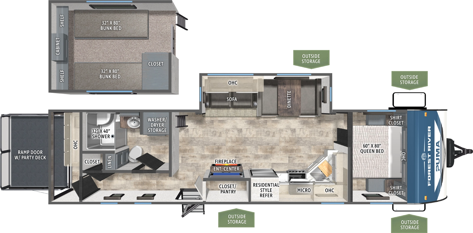 Puma 345BHL Floorplan